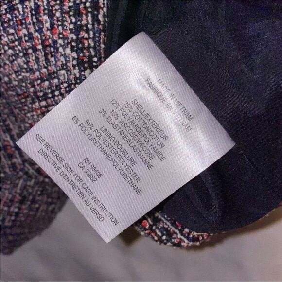 Theory NWT Kinde - Tweed Asymmetrical Front-Zip Moto Jacket - Size 2 - Picture 5 of 5